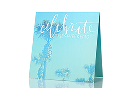 Kartonstecktasche mit Flap 4 Seiten